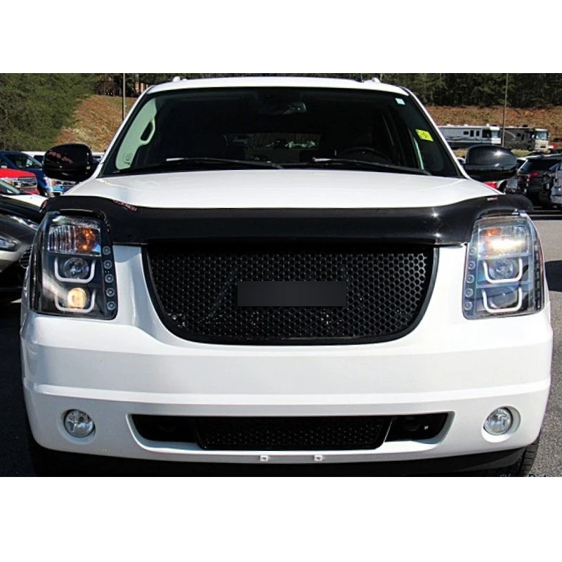 For GMC Yukon XL Denali 2007-14 Hood Molding Trim Upper Lower Grille Gloss Black Foto 2 de 4