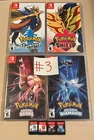 Nintendo Switch Pokemon Game LOT Brilliant Diamond/Shining Pearl/Sword/Shield