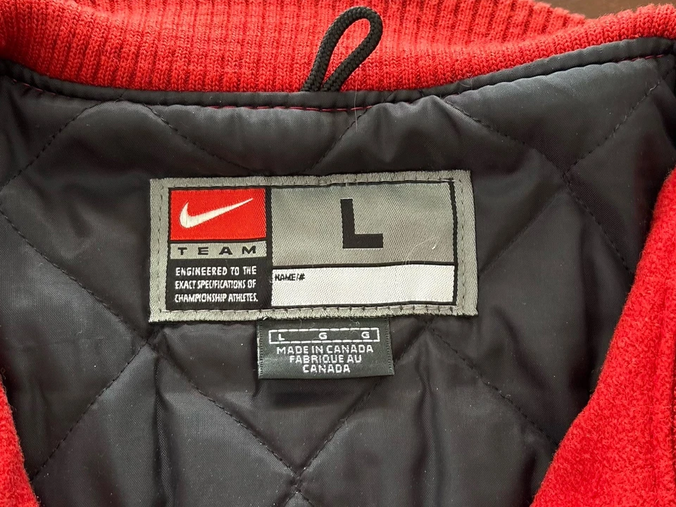 Vintage Nike Indiana Hoosiers Team Issued Letterman Jacket Large Rare - Image 3 of 3