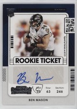 2021 Panini Contenders Rookie Ticket Reverse Ticket Ben Mason #227 Auto 0e9i