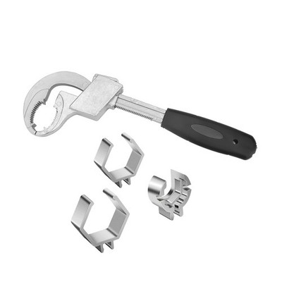 Multi-Purpose Sink Wrench Set 3 Heads Adjustable Opening For Pipe Nut Removal
