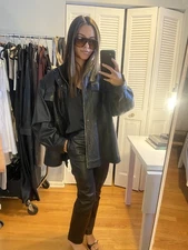 The Perfect Current Oversized Leather Jacket No Brand Size L/XL