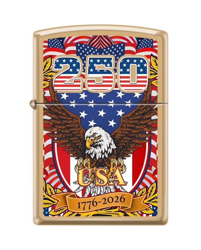 Zippo 5452, USA 250th Anniversary 1776-2026 High Polish Brass