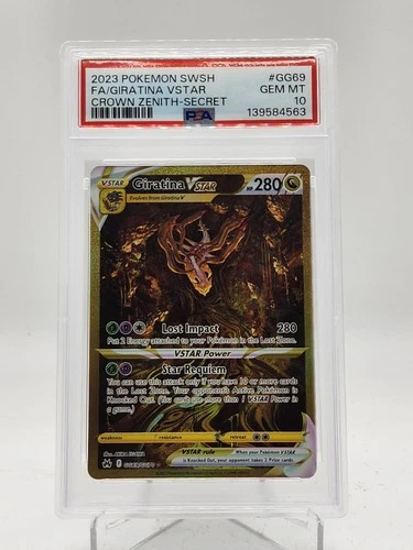 GIRATINA VSTAR 2023 POKEMON CROWN ZENITH SECRET RARE #GG69 PSA 10 Q0895