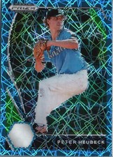 2021 Panini Prizm Draft Picks #PDP101 Peter Heubeck Carolina Blue Velocity Prizm