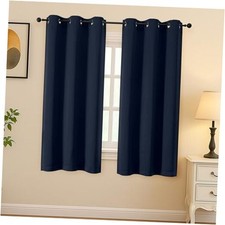 Room Darkening Curtains for Bedroom 63 Inch 40"W x 63"L Pack of 2 Navy Blue