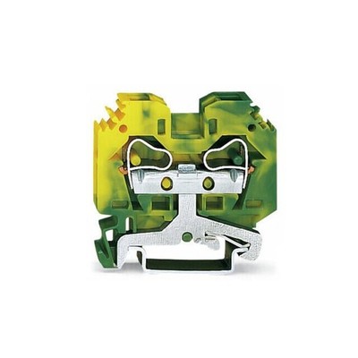 5pcs 284-107  2-conductor ground terminal 10mm² green-yellow  new kd *wq