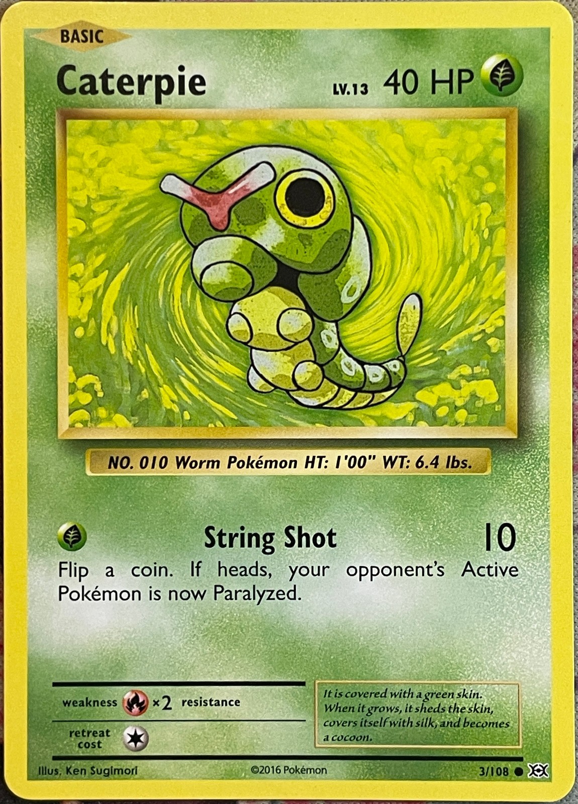 Caterpie - 3/108 - XY Evolutions Pokemon 2016