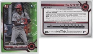 2022 Bowman Prospects Neon Green Border /399 Elly De La Cruz #BP-50