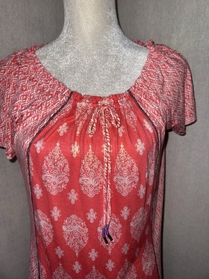 NEW Ellen Tracy SMALL Soft Flutter Sleeve Stretch Jersey Chemise Gown