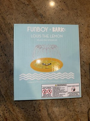 Funboy x BARK Louis the Lemon Dog Splash Pad Sprinkler Water Toy NEW