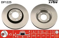 2X Bremsscheibe TRW DF1225 FüR 6B CitroËN 605 XM Y3 Peugeot 16V Turbo 12V Diesel