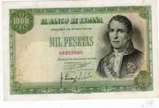 SPAIN 1000 PESETAS 1949  P 138. aUNC CONDITION. 5RW 29DES