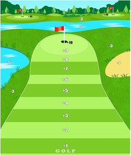 Golf Chipping Game Set with Hitting Mat   Indoor  Outdoor Practice Kit for A...