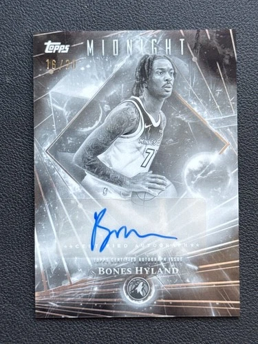 2025-26 Topps Midnight Dark Matter Auto 16/20 Equinox Bones Hyland