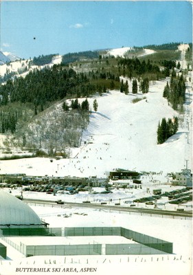 Buttermilk Ski Area, Aspen, Holiday Inn, Tennis Courts, Bishop Color Postcard