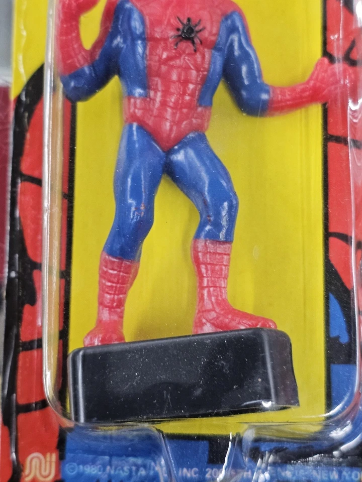 Figura sacapuntas vintage 1980 Nasta The Amazing Spider Man Marvel LEER Foto 4 de 4