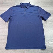 Callaway Polo Shirt Mens Small Blue Micro Stripe Opti-Dri Golf Performance