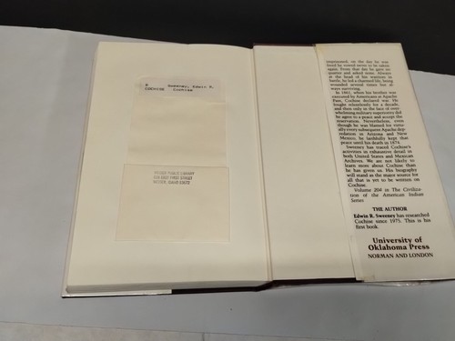 COCHISE CHIRICAHUA APACHE CHIEF Sweeney, Edwin R. 1991 First Edition ExLib - Foto 14 di 14