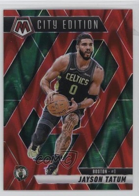 2024 Panini Mosaic City Edition Red Seismic Prizm 62/299 Jayson Tatum #287 11x6