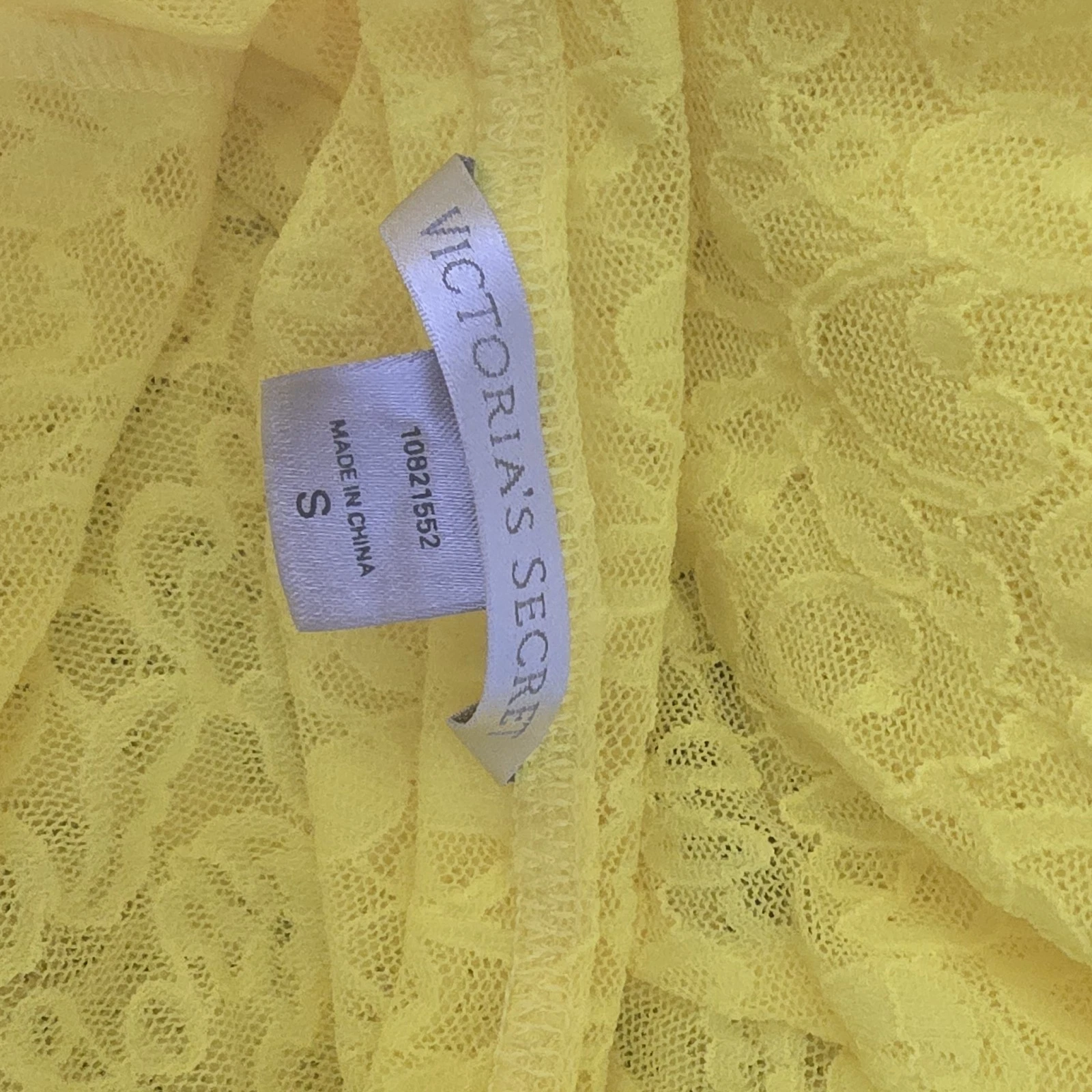 UNDERCOVER Victorias Secret Y2K Vestito Slip Giallo Pizzo Trasparente Babydoll Chemise Lingerie