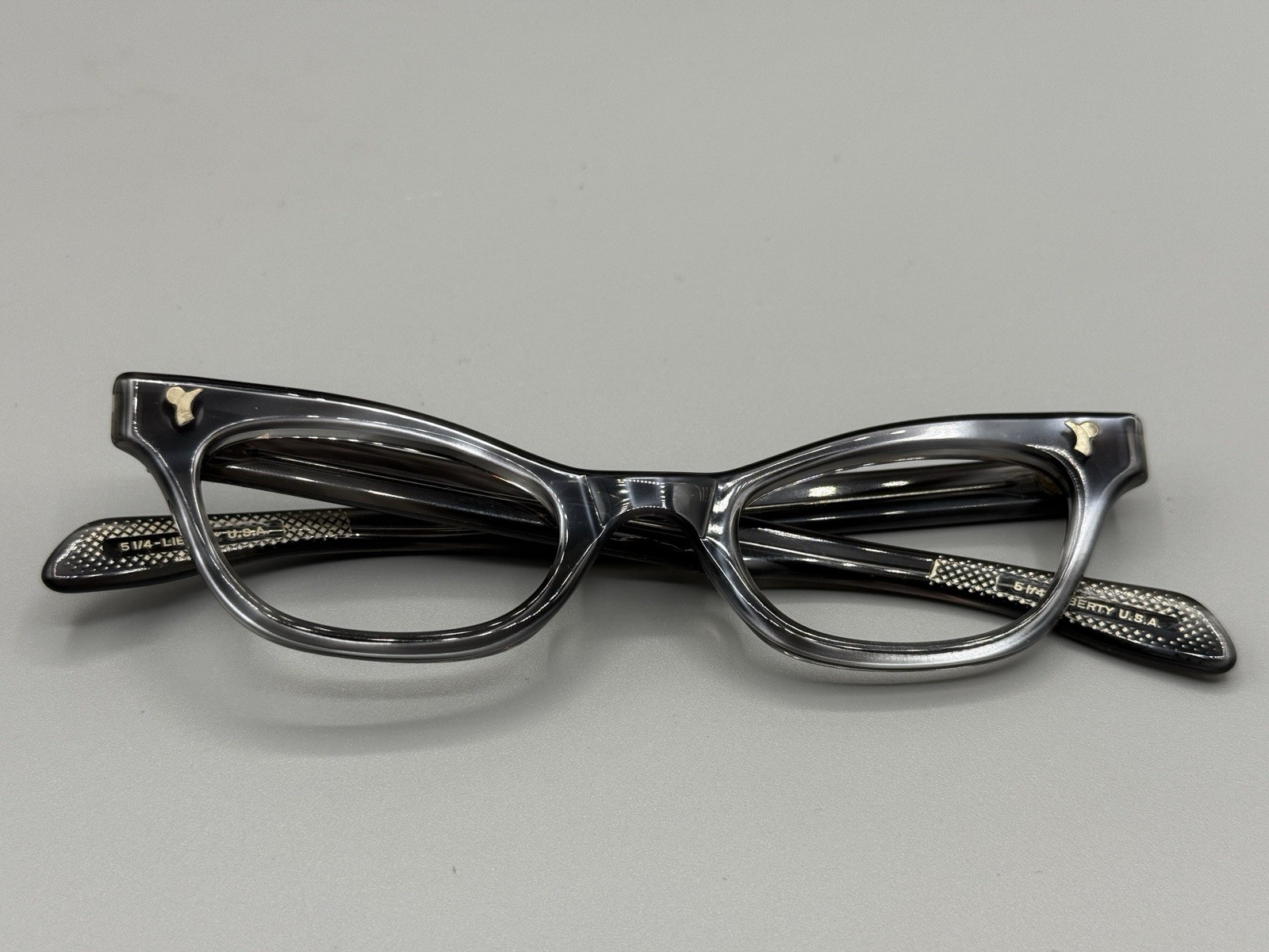 Vintage Eyeglass Frames Glasses Mod NOS Liberty Miss Jones Demi Grey