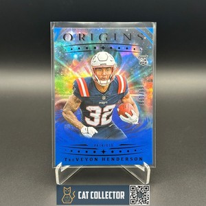 2025 Panini Origins TREVEYON HENDERSON #105 Rookie RC Holo Blue 98/199