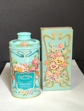 Vintage Avon 70s California Perfume Powder Trailing Arbutus Talc Tin 3.75 Oz Box