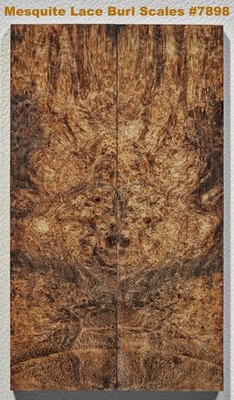 Beautiful Stabilized Mesquite Lace Burl Scales #7898, 6 3/16 x 1 13/16 x 3/8''