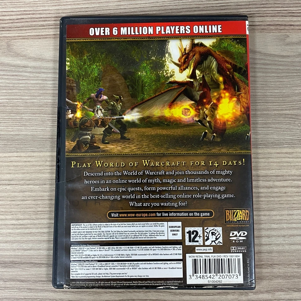 WORLD OF WARCRAFT TRIAL EDITION PC MAC DVD-ROM ONLINE ROLE-PLAYING COMPUTER GAME - Image 3 of 4