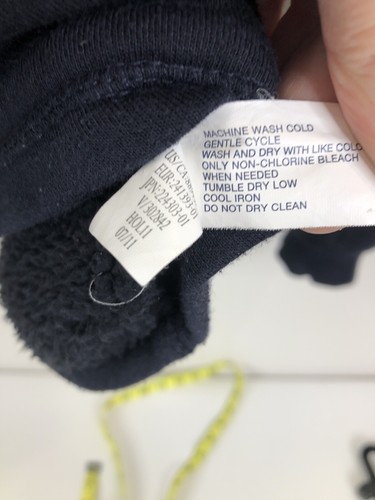 Gap Women’s Size M Navy Fleece Jacket Pockets Full Zip - Picture 9 of 12