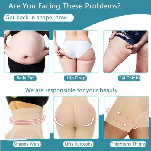 Women High-waisted Butt Lifting Shorts BBL Panty Body Shaper Seamless Anti-Slip - Picture 14 of 36