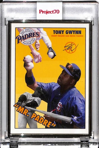 2021 TOPPS PROJECT 70 #452 TONY GWYNN by SEAN WOTHERSPOON - AP SILVER FRAME 3/51