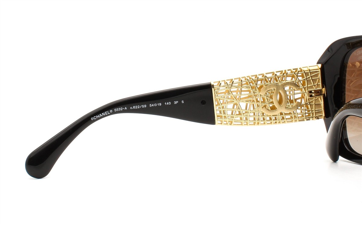 【CHANEL】サングラス Chanel Sunglasses 5532A 622/S9 Black Gold Jewel Tweed CC