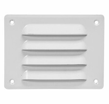 Metal Air Vent Grille 140mm x 105mm with Fly Screen Flat Louvre Duct Cover