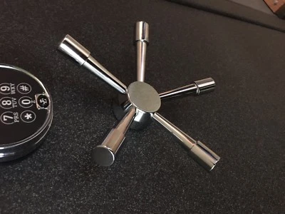 Ships From Idaho! Best Buy. Gun Safe Handle- 5 Spoke Chrome Handle