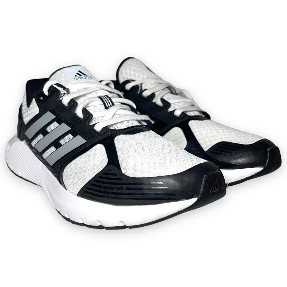 Adidas Duramo 8 Zapatos de Entrenamiento para Correr Gris Negro Blanco BA8093 Para Mujer Talla 6 EE. UU. Foto 2 de 4