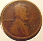 1911 D Lincoln Cent, First Year Denver Mint,  VG Details  (11DSA2)
