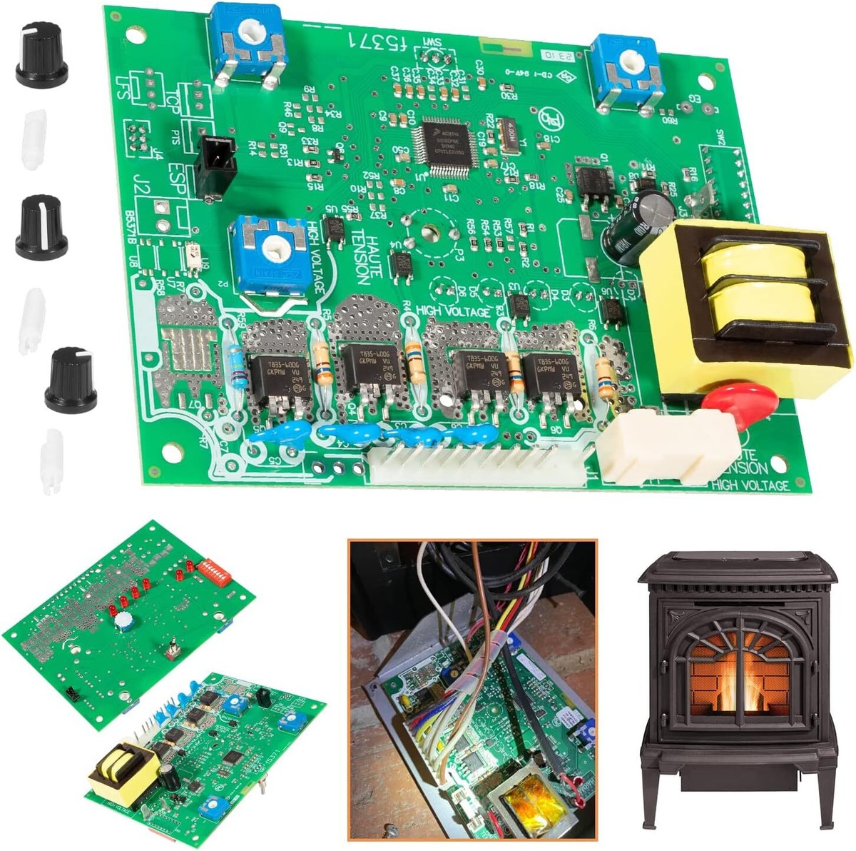 1-00-05886 Control Board For Harman Pellet Stove Accentra, Advance