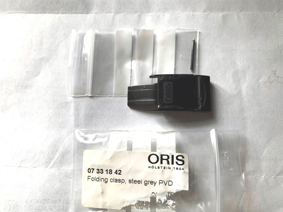 Genuine ORIS 18mm safety release Clasp PVD s steel Big Crown