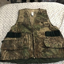 Vintage Sports Afield Real Tree Camo 70s 80s 90s Hunting Zipper Vest Size Large