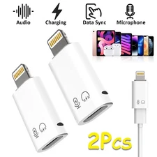 2 Pack USB Type C Female to Light-ning Male Adapter For iPhone 14/13/12/11/XR/XS