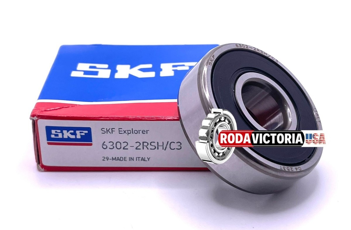 SKF 6302 2RS DEEP GROOVE BALL BEARING, RUBBER SEALED SKF 6302 2RS DEEP GROOVE BALL BEARING, RUBBER SEALED