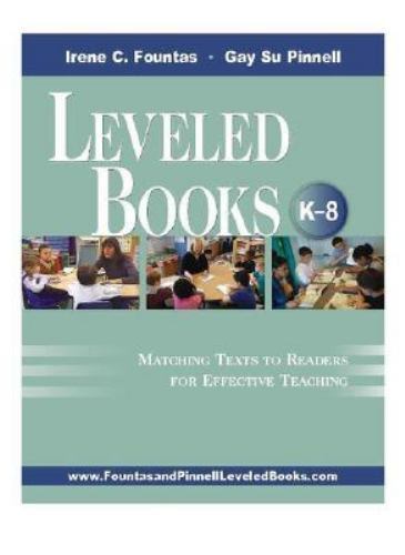 F&P Professional Books and Multi Ser.: Leveled Books, K-8 : Matching ...