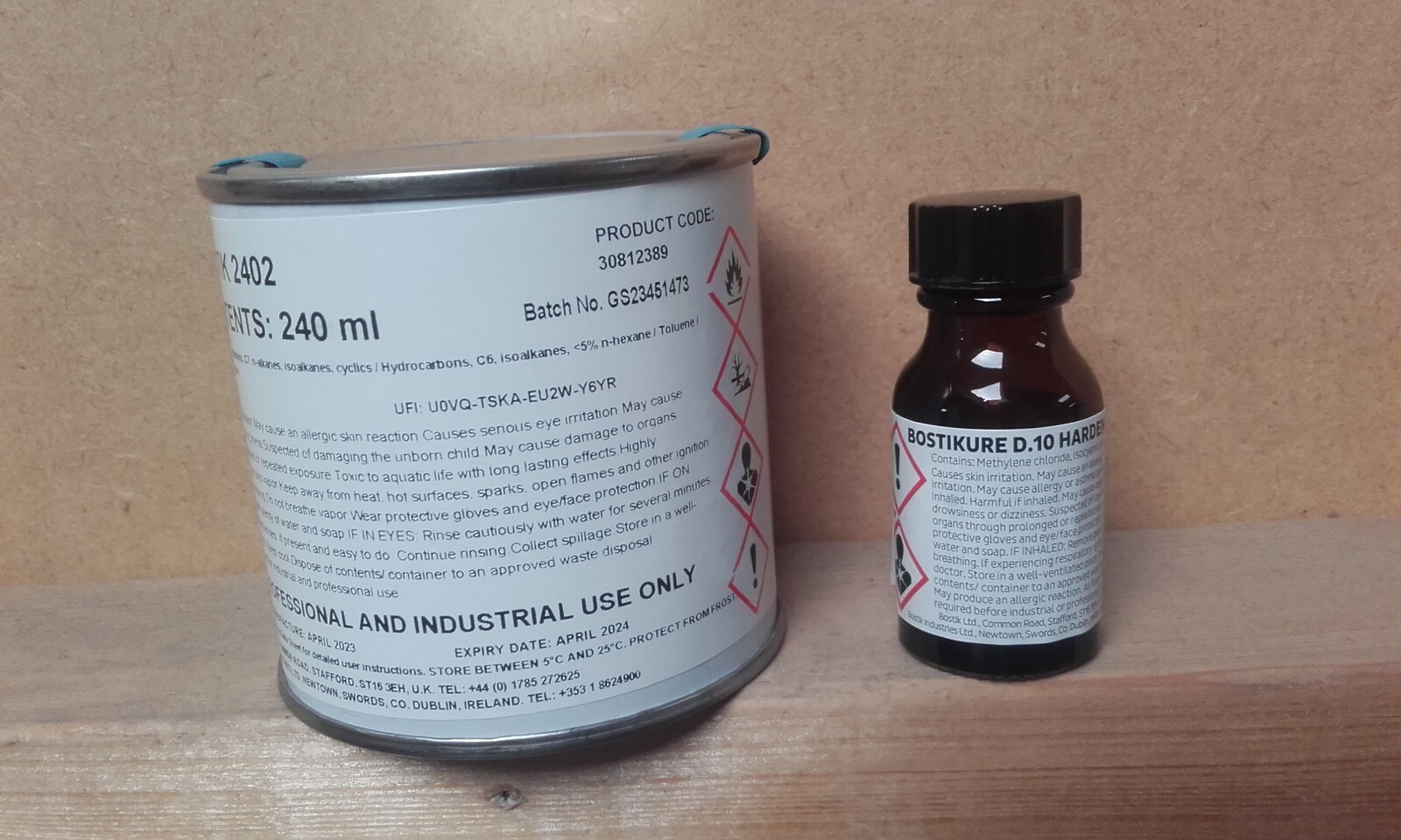 Bostik 2402 Adhesive 2part Polychloroprene Rubber 250ml PACK OF 1