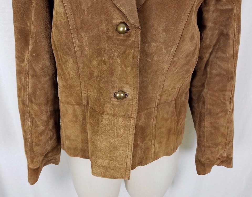 Coldwater Creek Brown Genuine Leather Jacket (S)