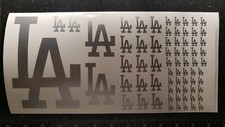 70 LA Dodgers Silver vinyl decals Windows Cars Trucks Laptops Phones Lockers