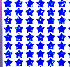 Blue Holographic Sparkle Star Stickers - 1/4" to 3 inch