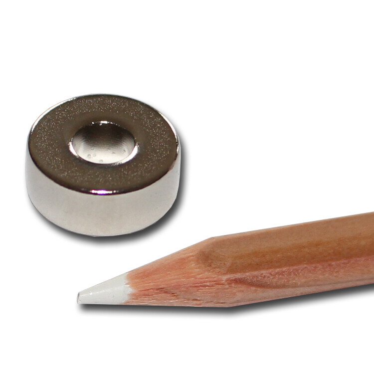 10 Power NEODIMIO Super Magneti Anello D15x6 Mm 6 Mm FORO N45 6,0 Kg - Foto 9