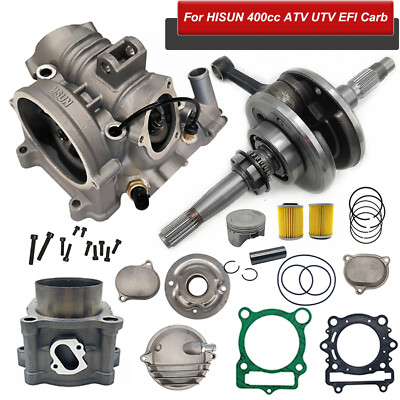 For HISUN 400cc ATV UTV HS400 EFI Carb Cylinder Head Crankshaft Cylinder Kit New